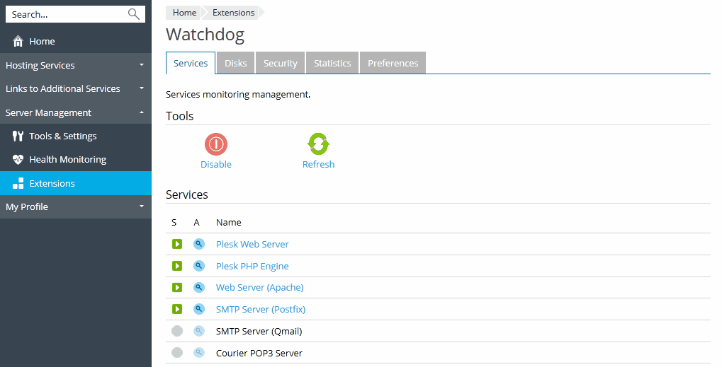 Watchdog_Services_monitored