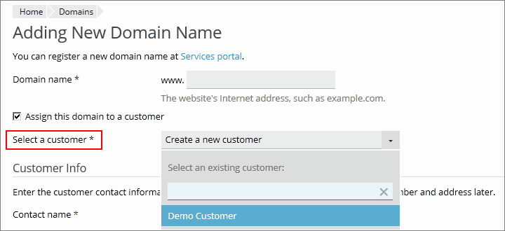 adding_domain_for_customer