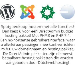 DirectAdmin budget webhosting